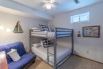 Lower Level Bedroom 4 Bunk Room with TV. Twin Futon & Full/Double Bed Bunks